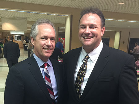 River Metals GM Neal Coudarlot reviews benchmarks with Louisville Mayor Greg Fischer